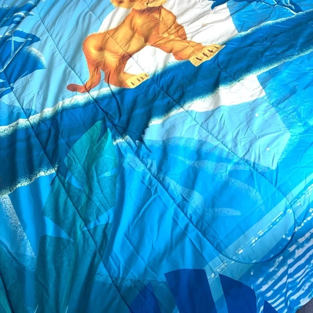 Disney The Lion King Simba Bedding Reversible Comforter Blue Orange Twin
